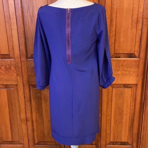 Splendid Boat Neck Balloon Sleeve Shift Dress DEEP RICH PURPLE Size Small EUC - Picture 5 of 14